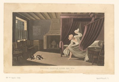 Sypialnia, w której szczury zjadają perukę Doktora Syntaxa autorstwa Thomas Rowlandson