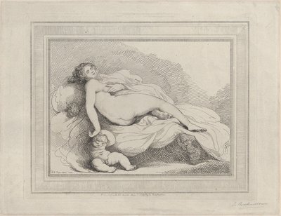 Śpiąca Wenus i Miłość, 1799., 1799. autorstwa Thomas Rowlandson