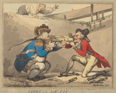Ślimaki w Sawpit autorstwa Thomas Rowlandson