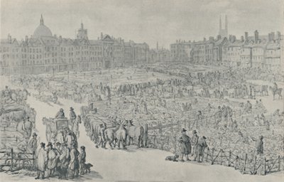 Rynek Smithfield, 1810, 1920 autorstwa Thomas Rowlandson
