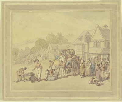 Żołnierze przed karczmą autorstwa Thomas Rowlandson