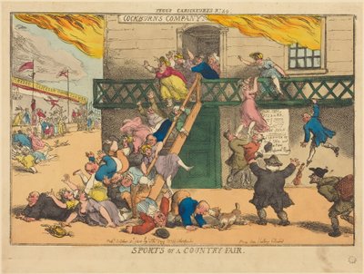 Zawody sportowe na wiejskim jarmarku autorstwa Thomas Rowlandson