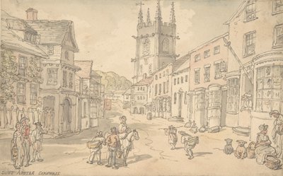 St. Austell, Kornwalia, 1780-1827. autorstwa Thomas Rowlandson