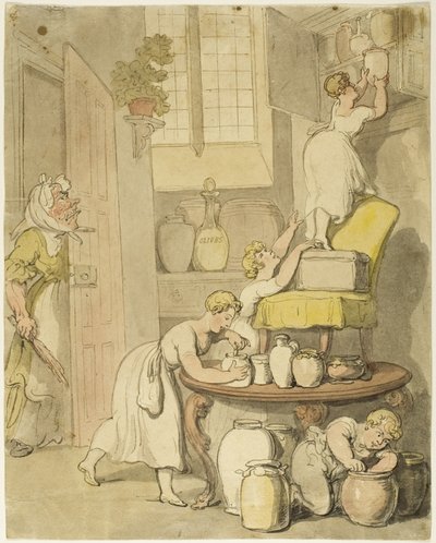Kradzież konserw autorstwa Thomas Rowlandson