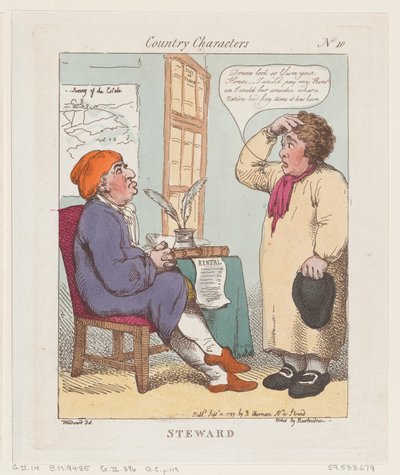 Steward, 10 września 1799., 10 września 1799. autorstwa Thomas Rowlandson