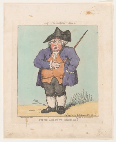 Stocks Are Down- Heigh-Ho!!, 10 sierpnia 1799., 10 sierpnia 1799. autorstwa Thomas Rowlandson
