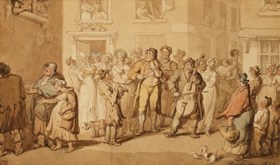 Muzycy uliczni, 1823 autorstwa Thomas Rowlandson
