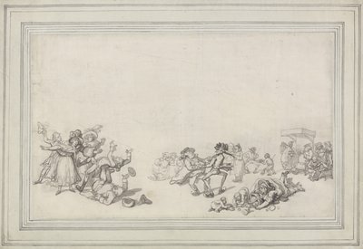 Badanie łyżwiarzy: jazda na łyżwach po serpentynach autorstwa Thomas Rowlandson