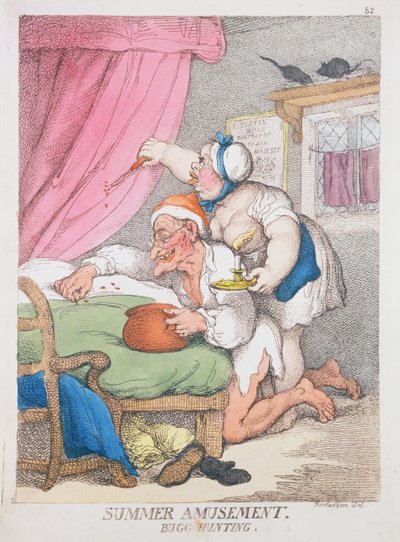 Letnia rozrywka. Polowanie na robaki autorstwa Thomas Rowlandson