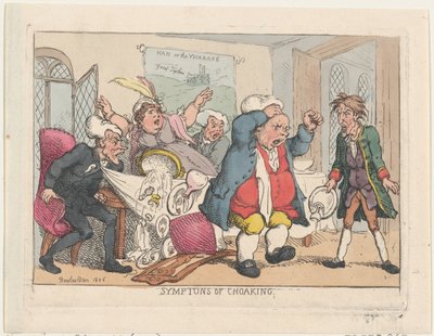 Objawy zadławienia, 1806 wyd. 25 sierpnia 1808 r., 1806 wyd. 25 sierpnia 1808 r. autorstwa Thomas Rowlandson