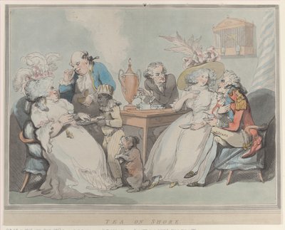 Herbata na brzegu, 1785-94., 1785-94. autorstwa Thomas Rowlandson