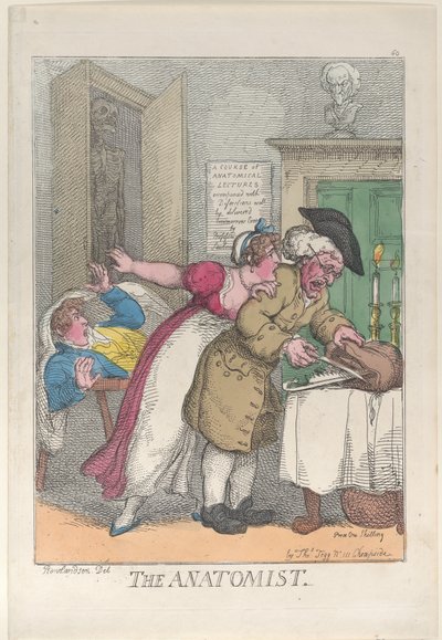 The Anatomist, 12 marca 1811, 12 marca 1811. autorstwa Thomas Rowlandson