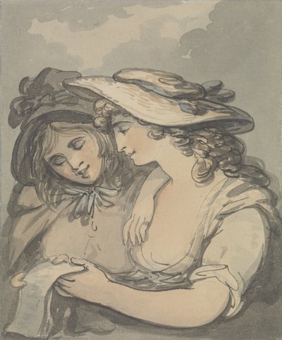The Ballad Singers (akwarela z piórem i tuszem na graficie na papierze) autorstwa Thomas Rowlandson