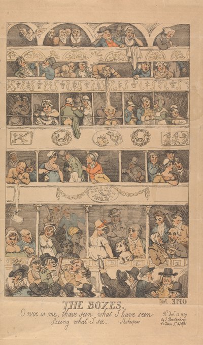 „The Boxes”: O, biada mi, że widziałem to, co widziałem, widząc to, co widzę. autorstwa Thomas Rowlandson
