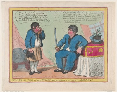 Dzielny Tars of the Victory i The Remains of the Lamented Nelson!, 1 maja 1806, 1 maja 1806. autorstwa Thomas Rowlandson