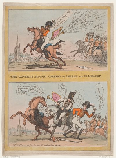 The Captains Account Current of Charge and Discharge, 3 lutego 1807, 3 lutego 1807. autorstwa Thomas Rowlandson