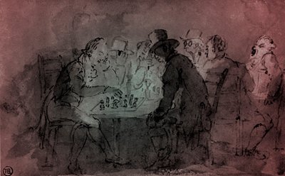 „Gracze szachów” autorstwa Thomas Rowlandson