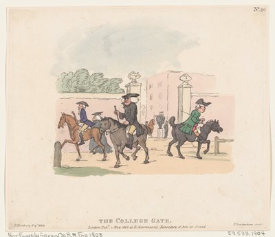 Brama Kolegium, 1 maja 1803 r., 1 maja 1803 r. autorstwa Thomas Rowlandson