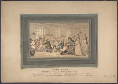 „Przyjemności kąpieli”: śniadanie dla wszystkich autorstwa Thomas Rowlandson