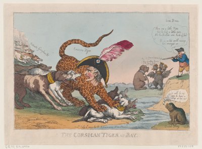 Korsykański tygrys w zatoce!, 8 lipca 1808 r., 8 lipca 1808 r. autorstwa Thomas Rowlandson