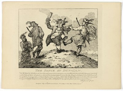 Taniec Dun-Can, z podróży Boswella po Hebrydach autorstwa Thomas Rowlandson