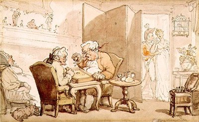 Dicers (akwarela na papierze) autorstwa Thomas Rowlandson
