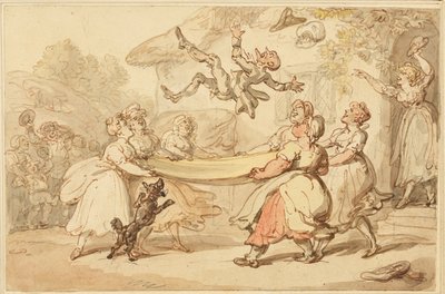 Kara wymierzona przez doktora ku uciesze całej wioski autorstwa Thomas Rowlandson