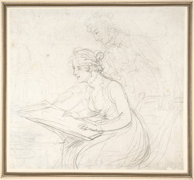 Lekcja rysunku autorstwa Thomas Rowlandson