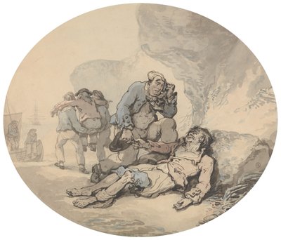 Umierający marynarz autorstwa Thomas Rowlandson