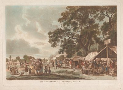 Obóz w Hyde Parku autorstwa Thomas Rowlandson