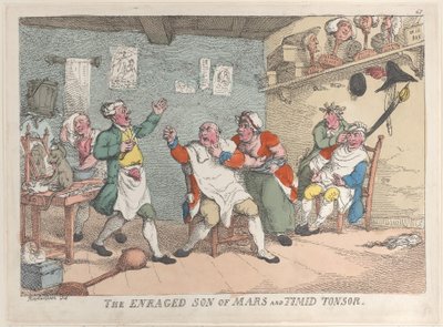 Rozwścieczony syn Marsa i Nieśmiały Tonsor, 20 kwietnia 1811, 20 kwietnia 1811. autorstwa Thomas Rowlandson