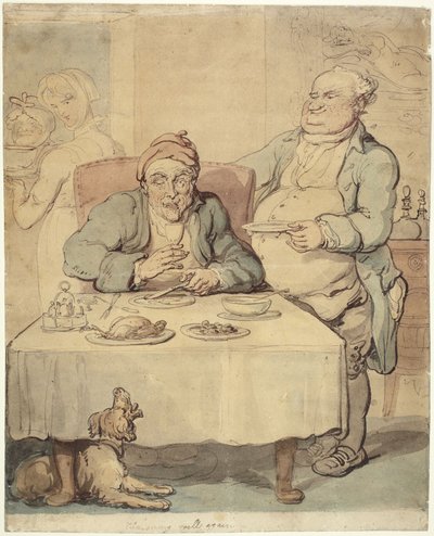 „The Epicure”; znów urocze autorstwa Thomas Rowlandson