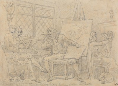 Historyk inspirujący umysł młodego malarza autorstwa Thomas Rowlandson