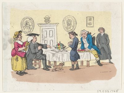 Nadzieje rodziny - przyjęcie na Uniwersytet, ok. godz. 1803 r., ok. 1803 r. 1803. autorstwa Thomas Rowlandson