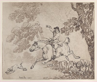 Łowca, 1785., 1785. autorstwa Thomas Rowlandson