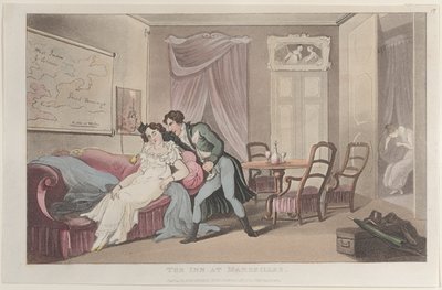 Gospoda w Marsylii, z Journal of Sentimental Travels in the Southern Pro..., 1 stycznia 1822. autorstwa Thomas Rowlandson