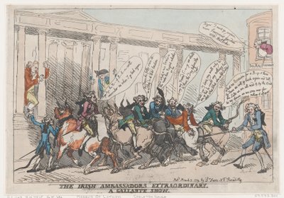 The Irish Ambassadors Extraordinary, A Gallante Show, 7 marca 1789, 7 marca 1789. autorstwa Thomas Rowlandson