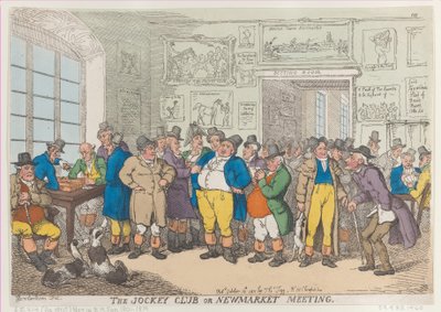 Spotkanie Jockey Club lub Newmarket, 10 października 1811, 10 października 1811. autorstwa Thomas Rowlandson