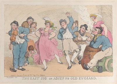 The Last Jig or Adieu to Old England, 20 stycznia 1818., 20 stycznia 1818. autorstwa Thomas Rowlandson
