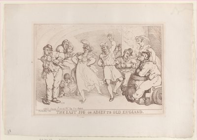 The Last Jig or Adieu to Old England, 20 stycznia 1818., 20 stycznia 1818. autorstwa Thomas Rowlandson