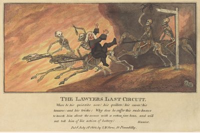 The Lawers Last Circuit, opublikowana w 1802. autorstwa Thomas Rowlandson