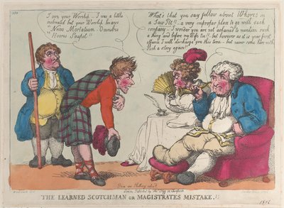 The Learned Scotchman or Magistrates Mistake.!!, 1812., 1812. autorstwa Thomas Rowlandson