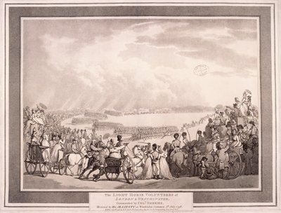 The Light Horse Volunteers of London & Westminster, 1798. autorstwa Thomas Rowlandson