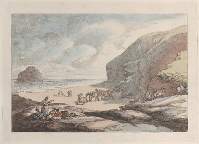 Lion Rock, Kornwalia autorstwa Thomas Rowlandson