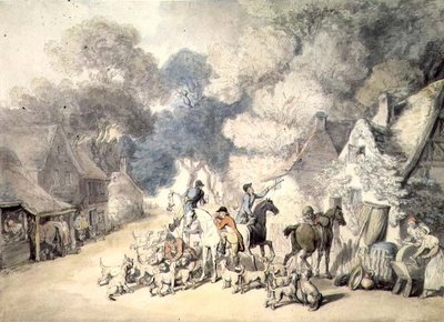 Spotkanie (akwarela) autorstwa Thomas Rowlandson