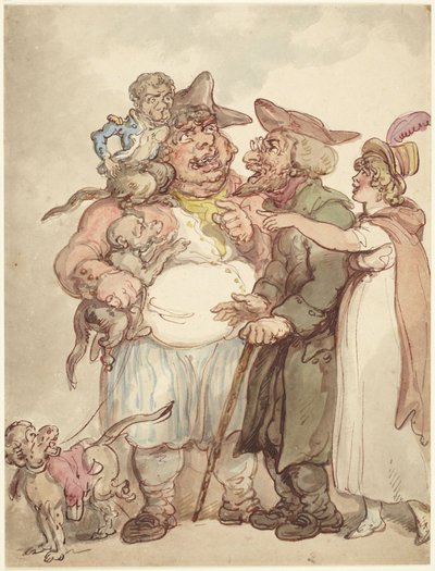 Handlarz małpami autorstwa Thomas Rowlandson