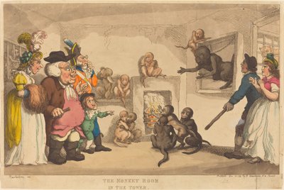 Pokój Małp w Wieży autorstwa Thomas Rowlandson