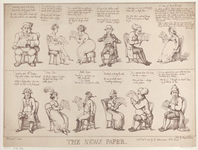 The News Paper, 1 października 1808, 1 października 1808. autorstwa Thomas Rowlandson