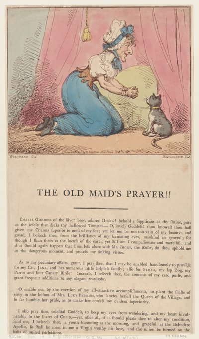 Modlitwa Starej Dziewicy!!, 10 lutego 1801., 10 lutego 1801. autorstwa Thomas Rowlandson