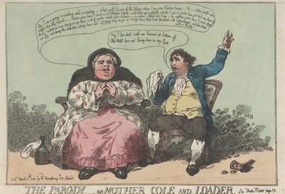 Parodia – czyli „Matka Cole i przywódca” autorstwa Thomas Rowlandson